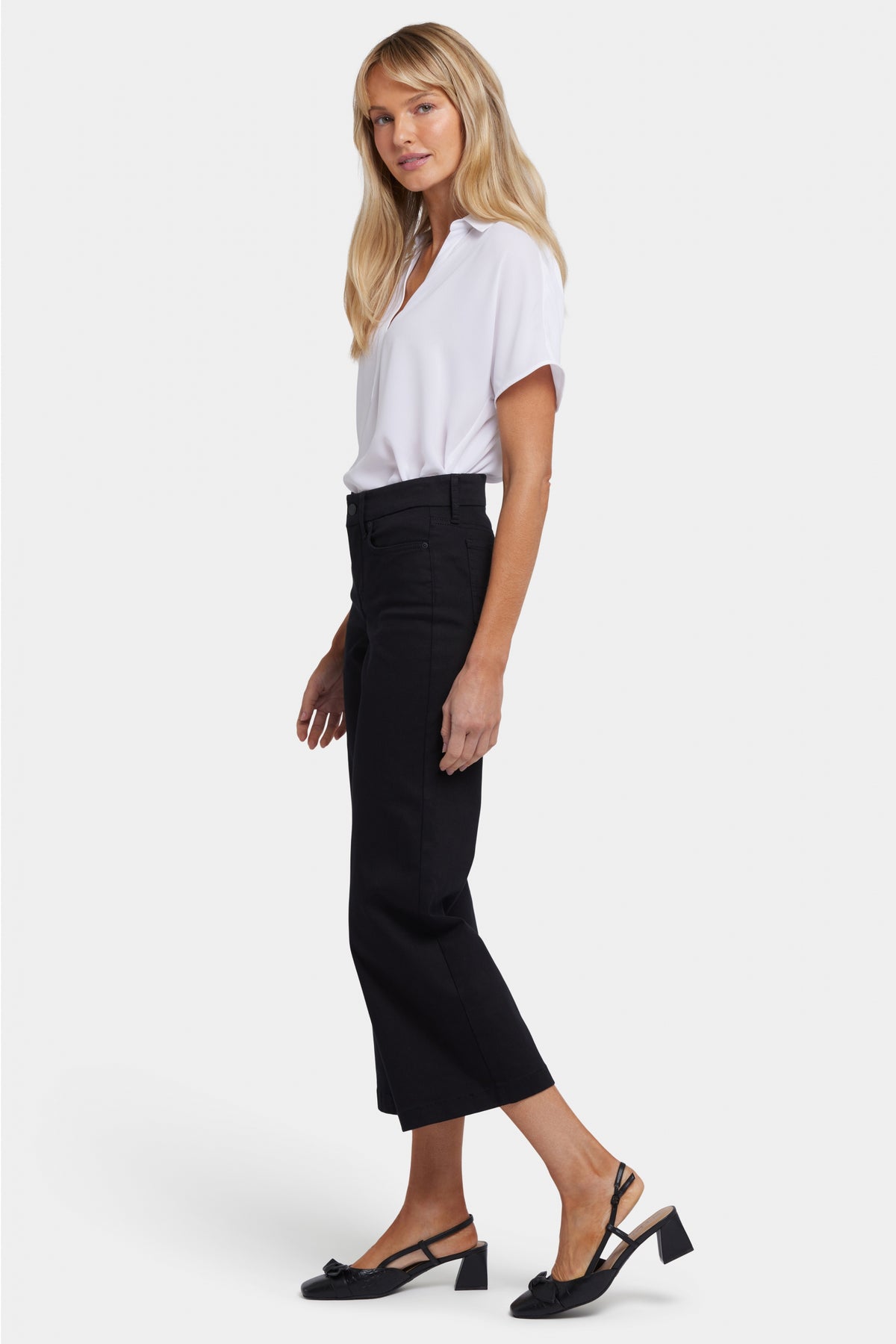 Waist-Match™ Teresa Wide Leg Ankle Jeans | Black | Pants | NYDJ