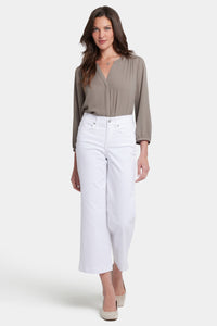 Waist-Match™ Teresa Wide Leg Ankle Jeans | Optic White | Pants | NYDJ