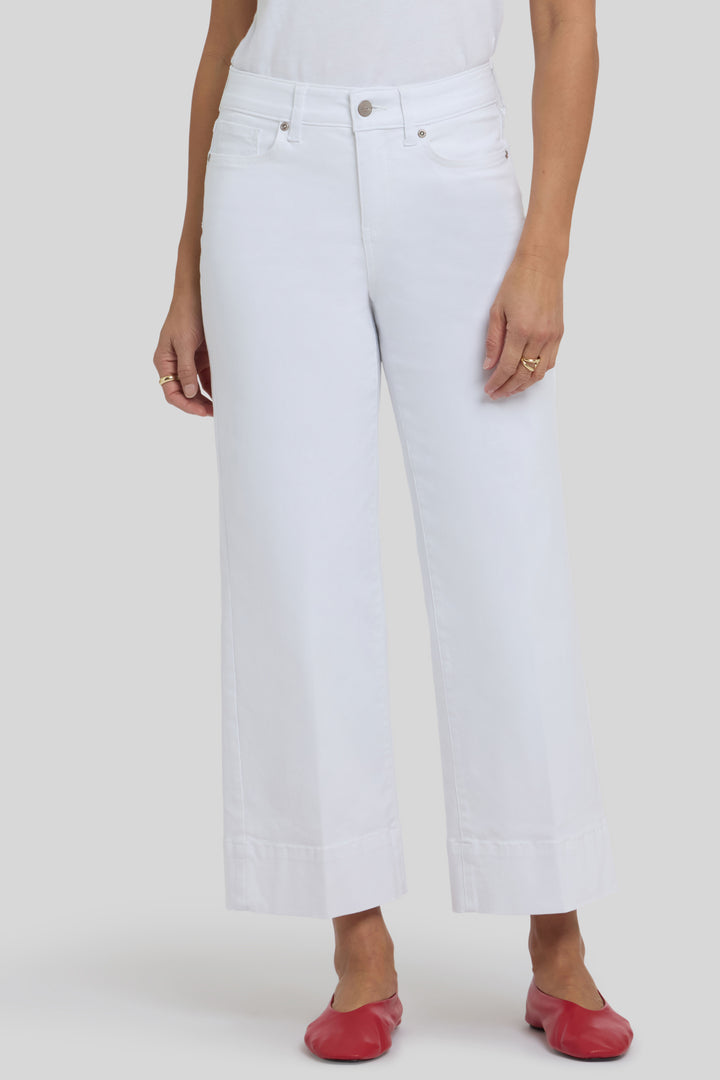 Teresa Wide Leg Ankle Jeans | Optic White | Pants | NYDJ