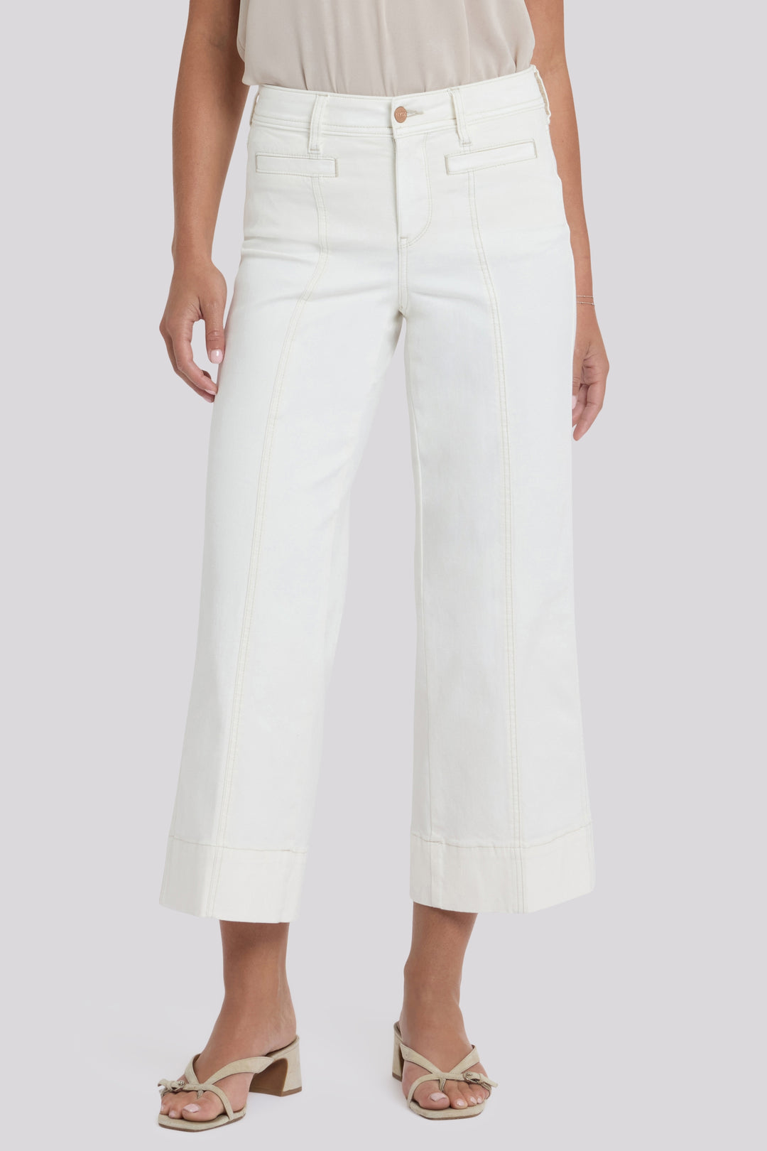 Teresa Wide Leg Ankle Jeans | Vintage White | Denim | NYDJ