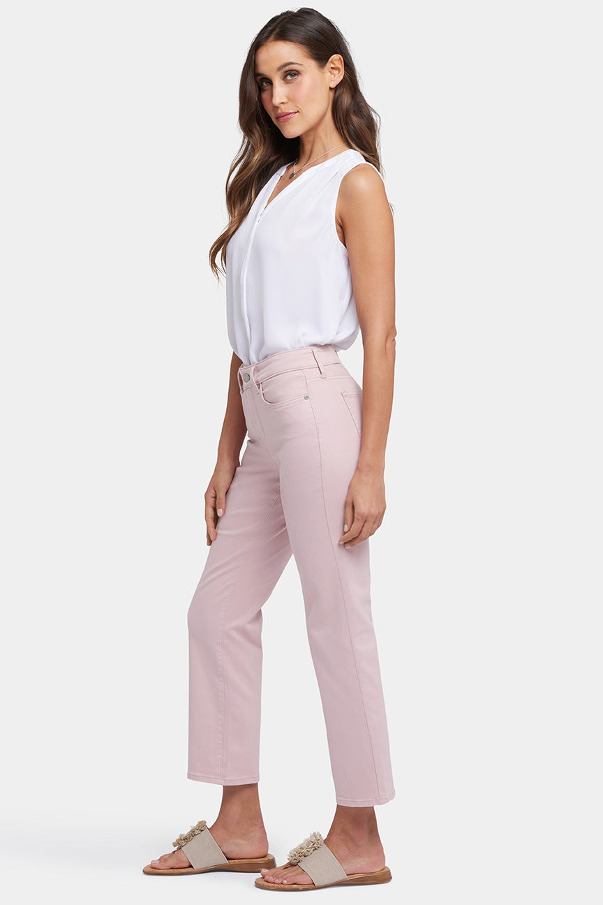 Marilyn Straight Ankle Jeans | Pale Mauve | Denim | NYDJ