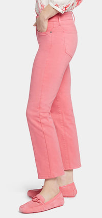 Marilyn Straight Ankle Jeans Pink Coloured Denim | Pink Punch | Denim | NYDJ