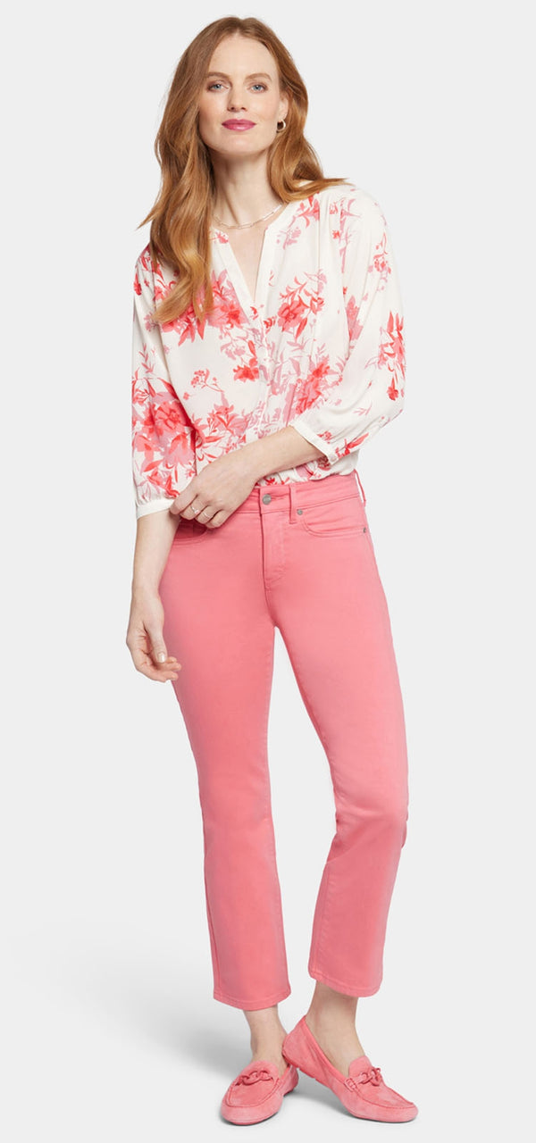 Marilyn Straight Ankle Jeans Pink Coloured Denim | Pink Punch | Denim | NYDJ