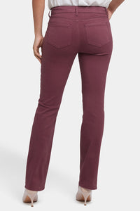 Marilyn Straight Jeans Red Coloured Denim | Dark Cherry | Pants | NYDJ