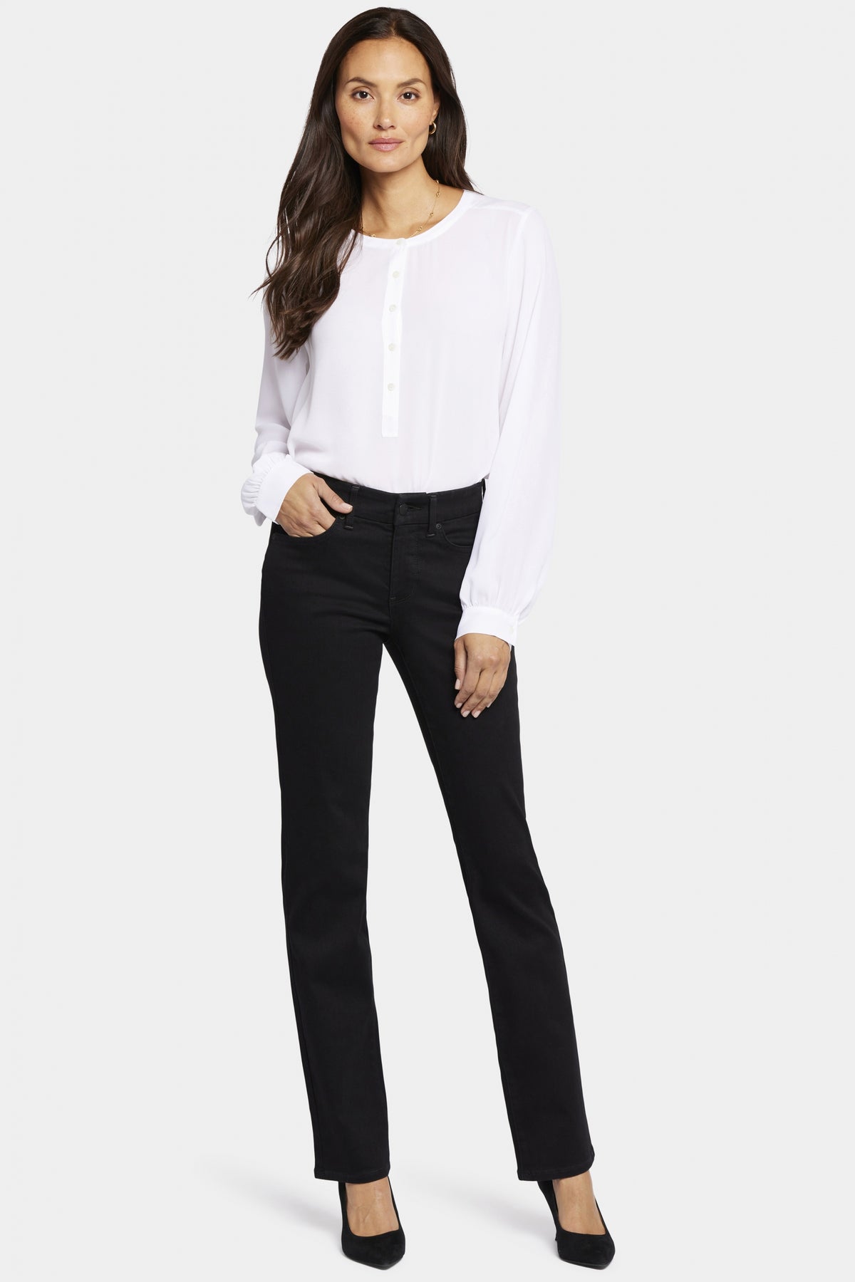 Waist-Match™ Marilyn Straight Jeans | Black | Pants | NYDJ