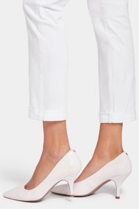 Sheri Slim Ankle Jeans With Roll Cuffs | Optic White | Pants | NYDJ