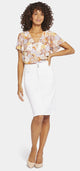 High Rise Skirt White Coloured Denim | Optic White | Skirt | NYDJ