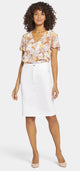 High Rise Skirt White Coloured Denim | Optic White | Skirt | NYDJ