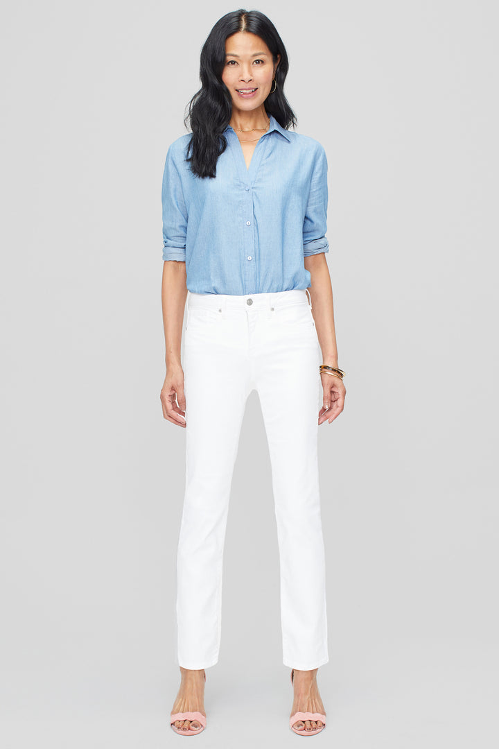 Sheri Slim Jeans White Coloured Denim | Optic White | Pants | NYDJ