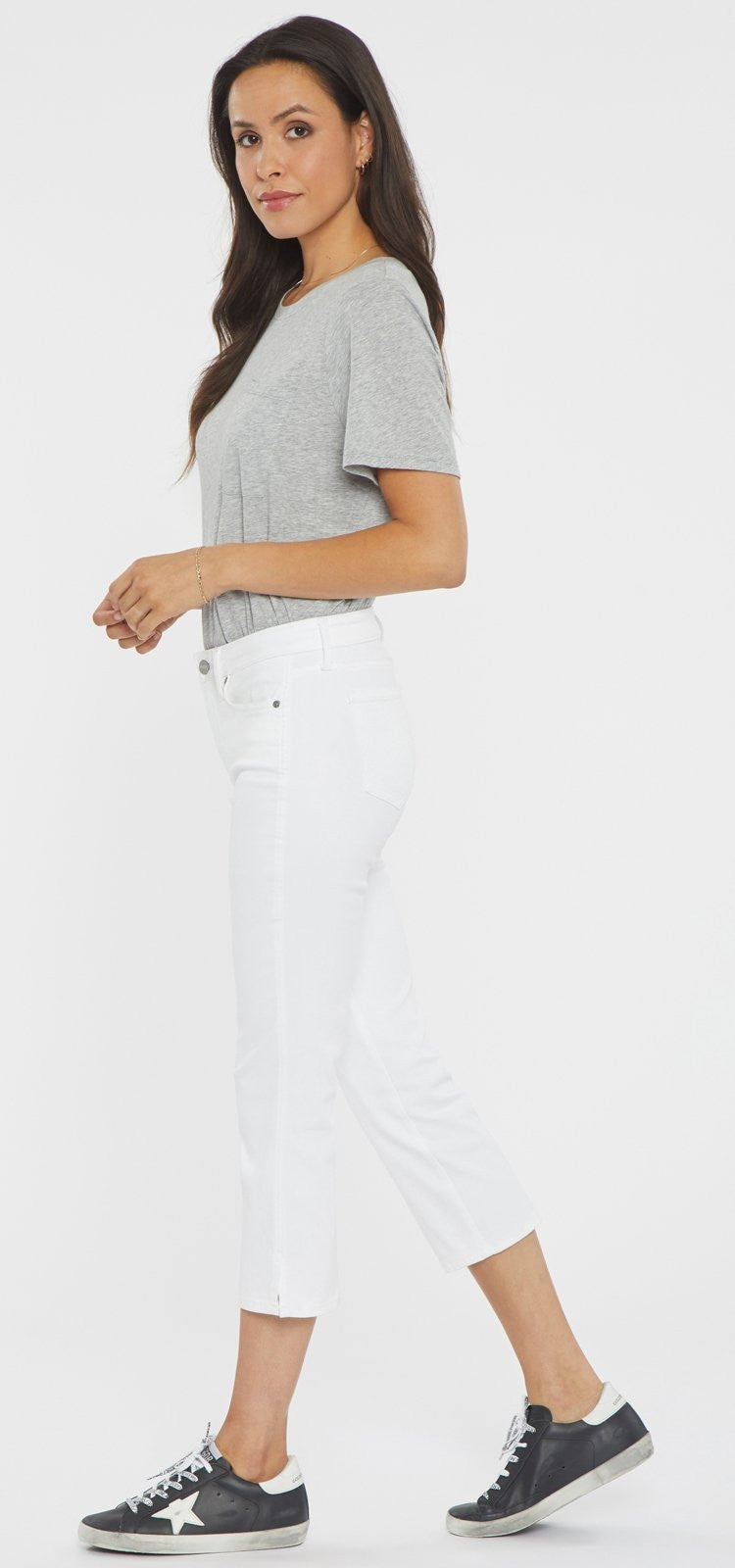 Chloe Capri Jeans White Premium Denim | Optic White | Denim | NYDJ