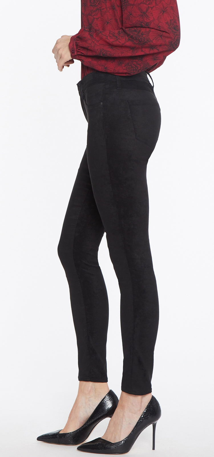 Ami Skinny Jeans Black Faux Suède | Black | Pants | NYDJ