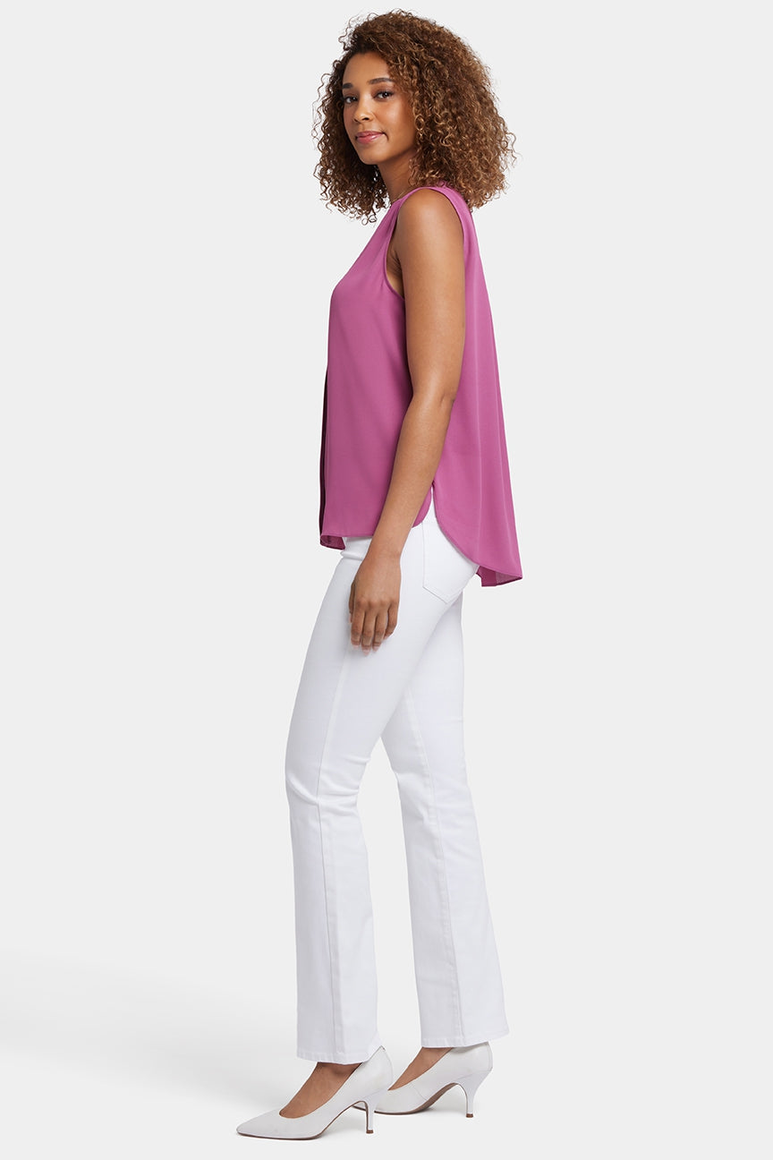 Sleeveless Pintuck Blouse | Red Violet | Top | NYDJ