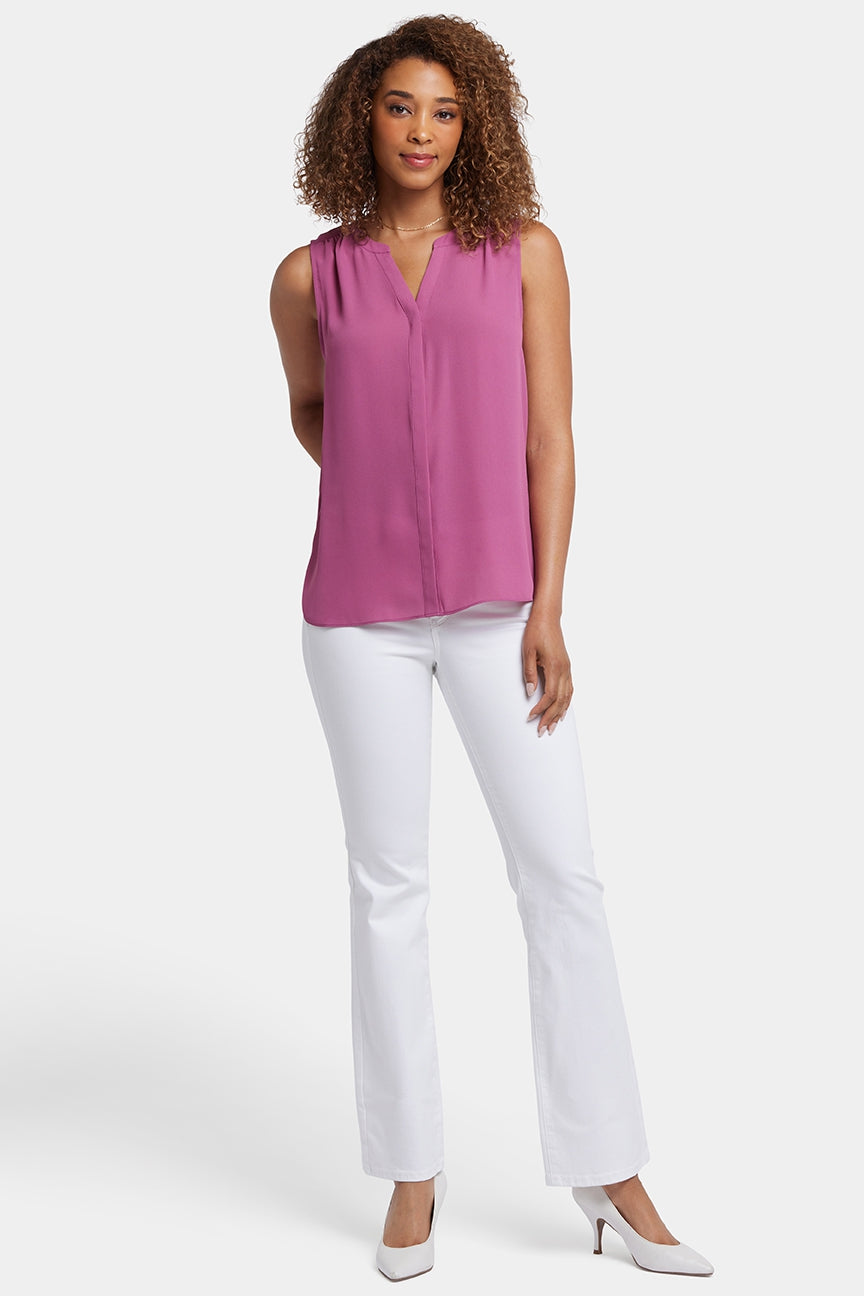 Blouse Sans Manches à Pintuck | Red Violet