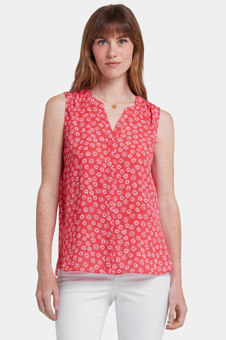 Blouse Sans Manches à Pintuck | Teresita