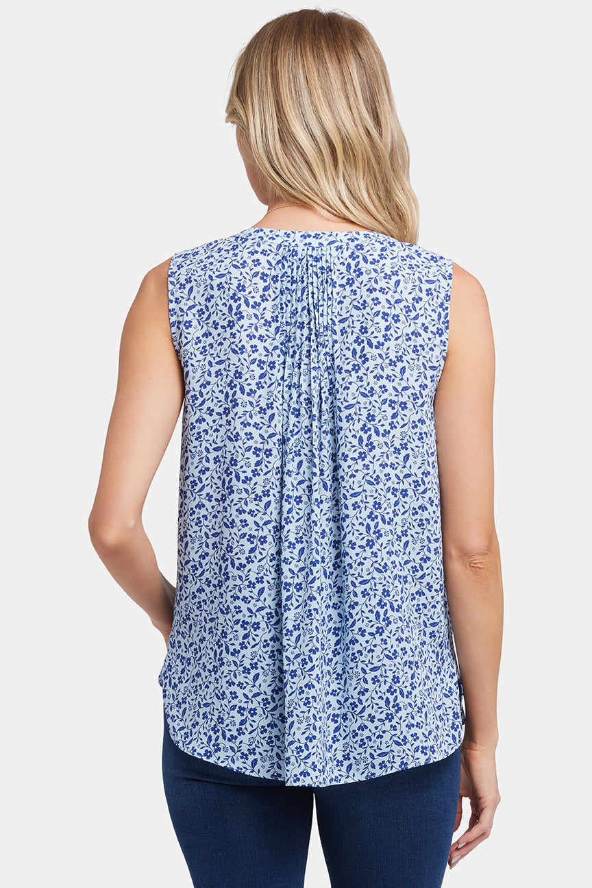 Sleeveless Pintuck Blouse | Placida