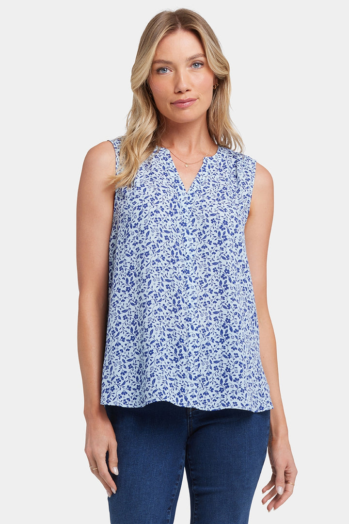 Sleeveless Pintuck Blouse | Placida