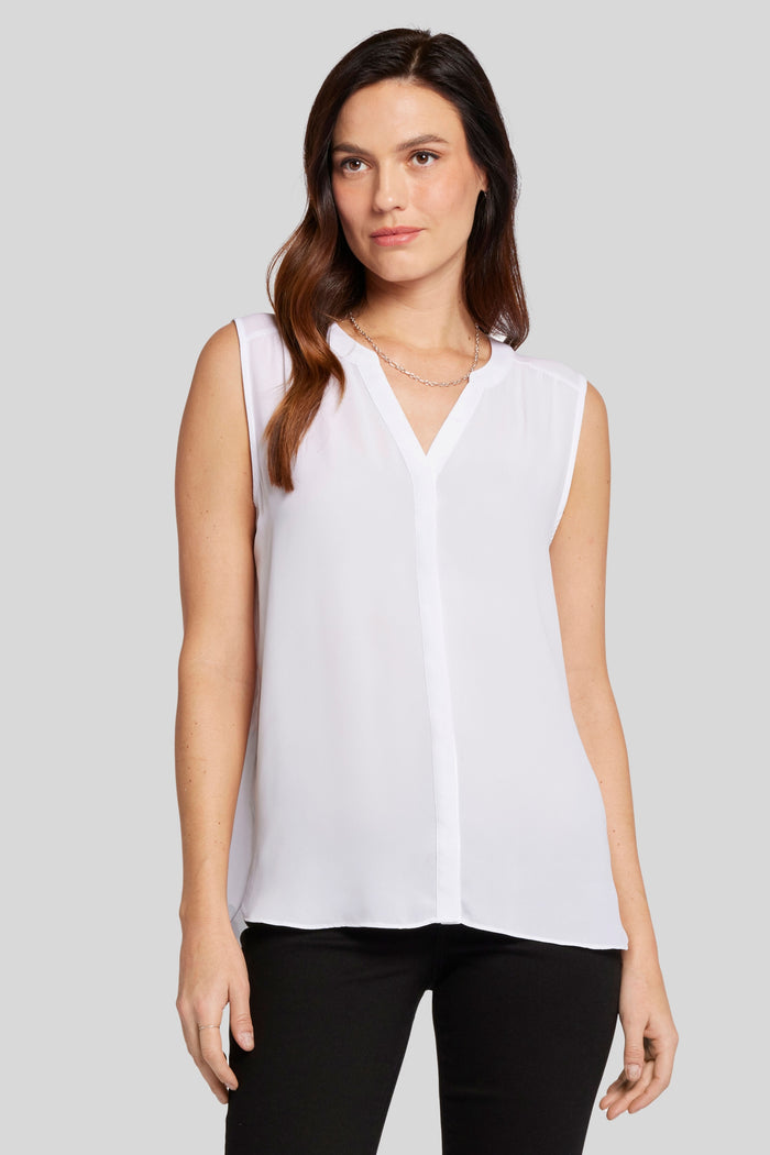 Blouse Moulante Sans Manches | Optic White