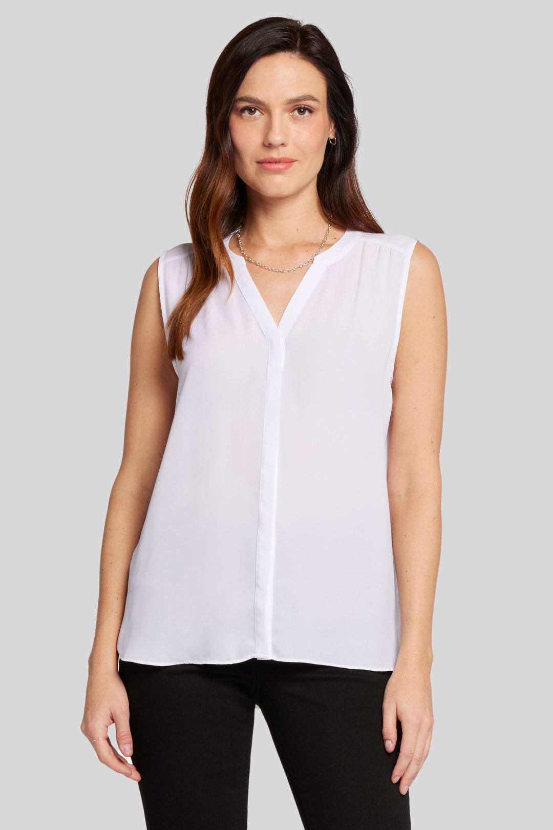 Blouse Moulante Sans Manches | Optic White