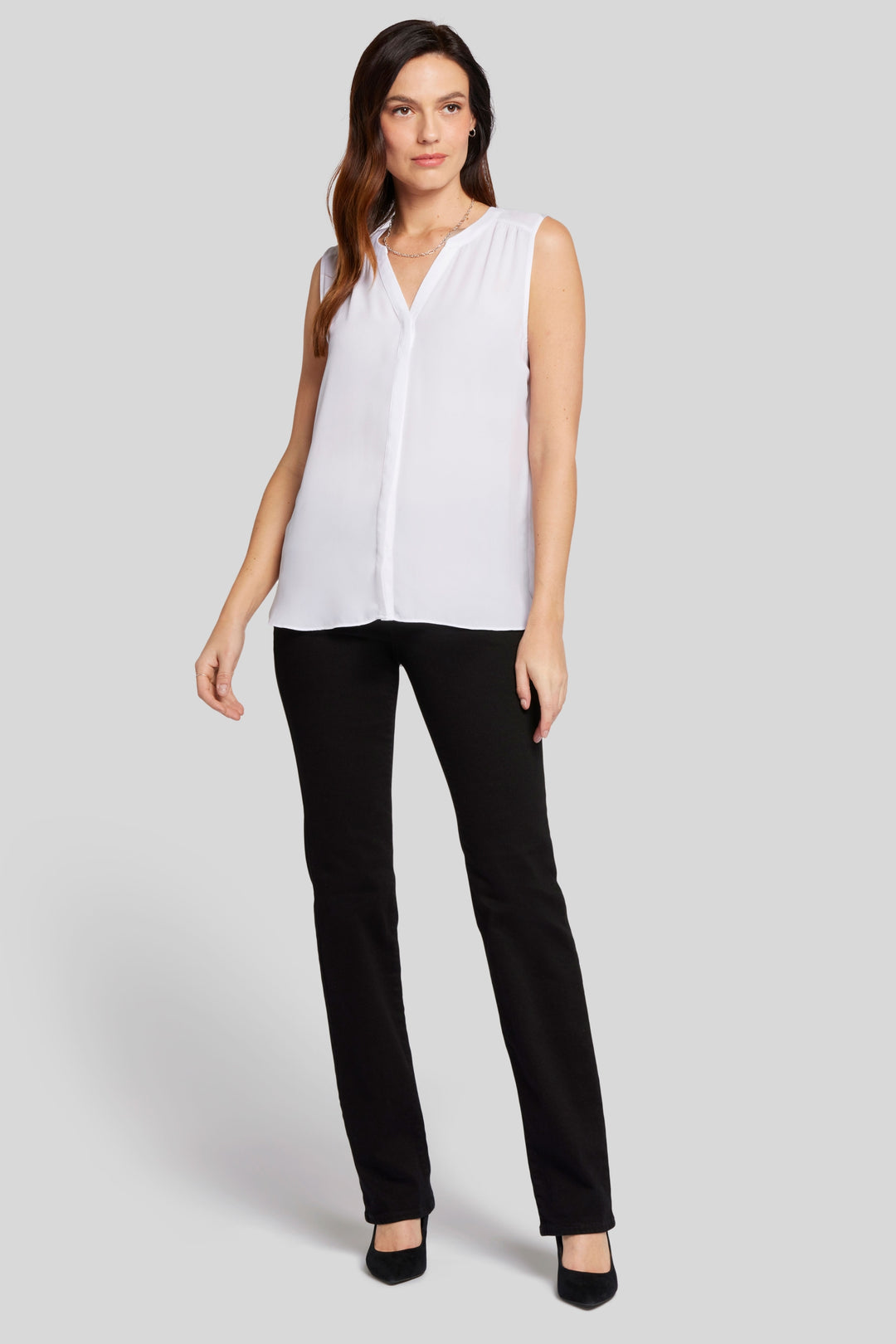 Blouse Moulante Sans Manches | Optic White