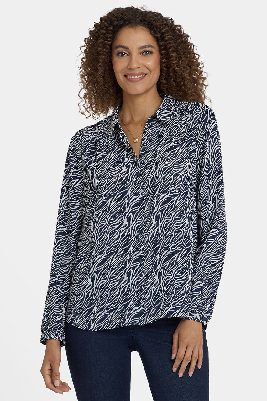 Tie-Neck Blouse | Vintage Zebra | Blouse | NYDJ
