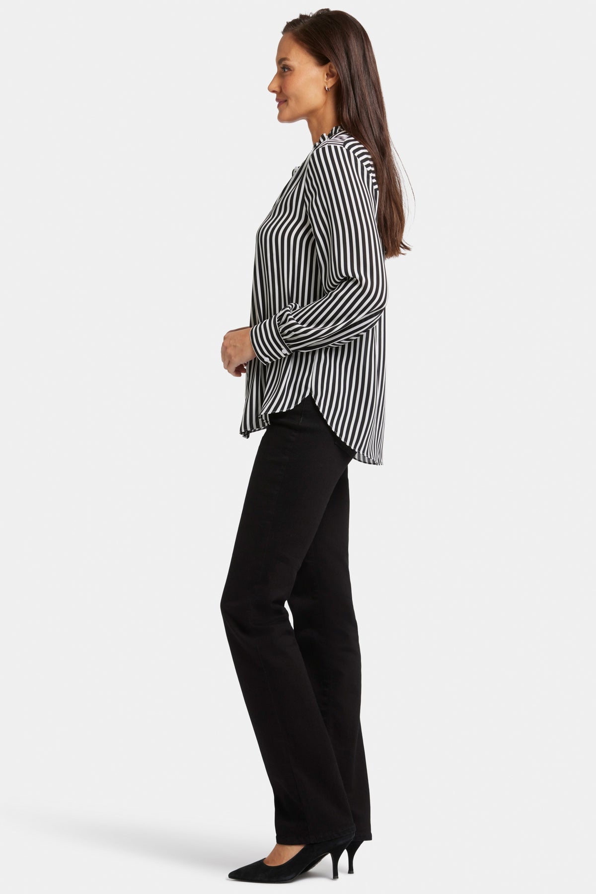 Ruffle Neck Blouse Striped | Citiscape | Blouse | NYDJ