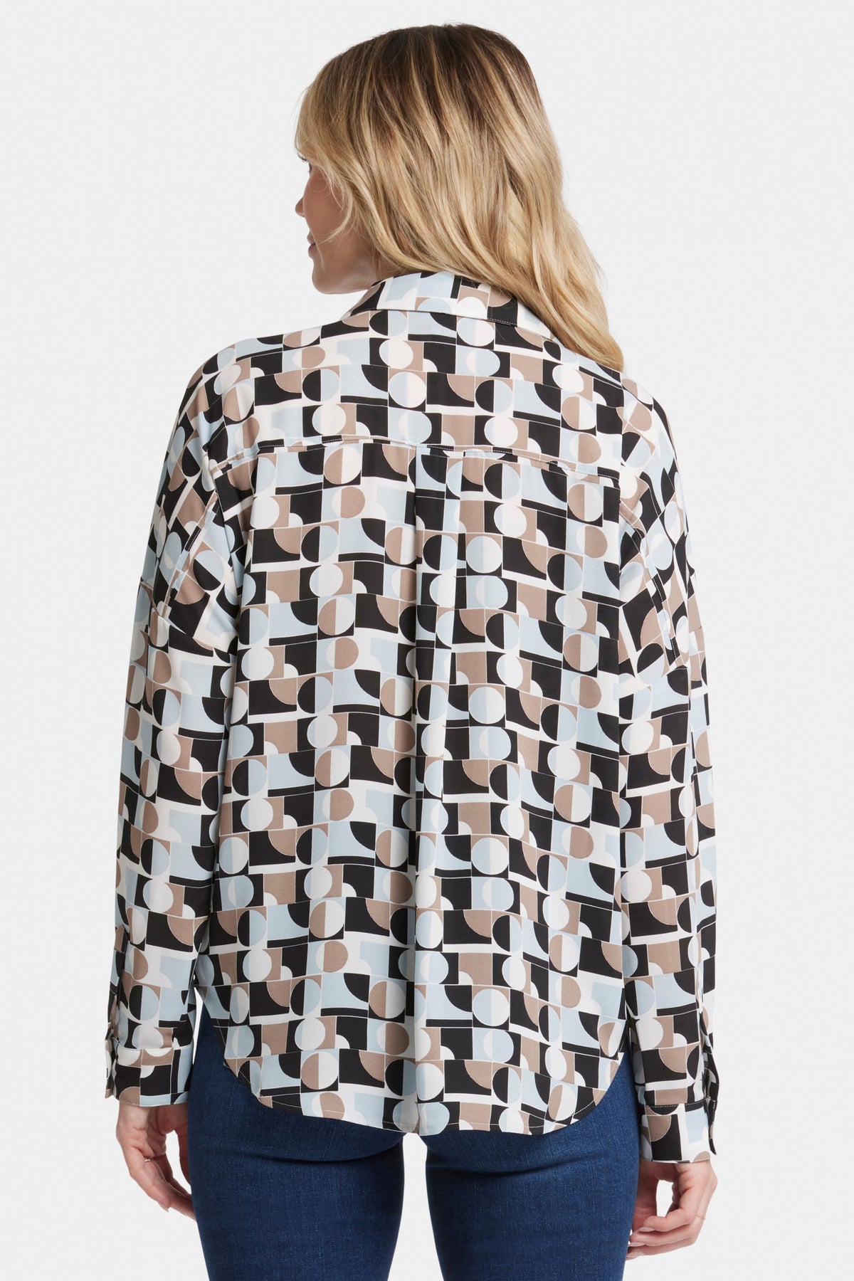 Becky Blouse Graphic Print | Light & Fog | Blouse | NYDJ