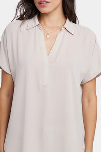 Becky Short Sleeved Blouse | Feather | Blouse | NYDJ