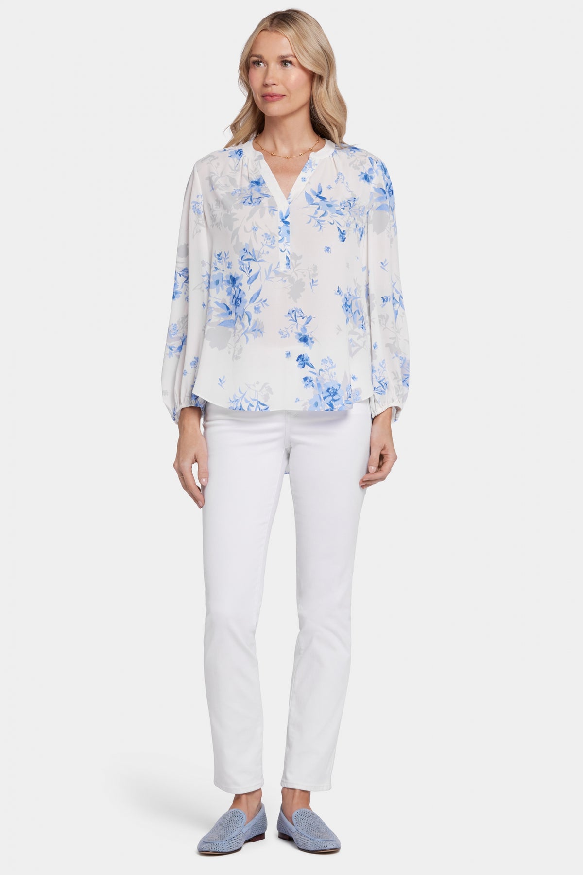 Puff Sleeve Blouse Flower Print | Hannah Grove | Blouse | NYDJ