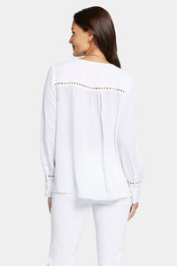 Liliana Peasant Blouse | Capucine Dots | Blouse | NYDJ