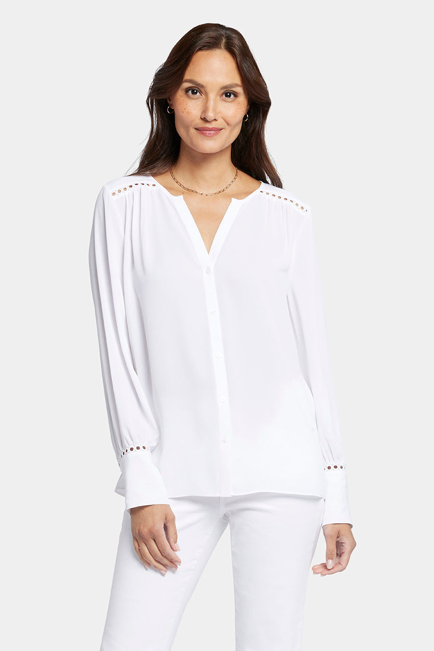 Liliana Peasant Blouse | Capucine Dots | Blouse | NYDJ