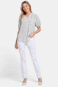 Short Puff Slv Popover | Cabo Punta | Blouse | NYDJ