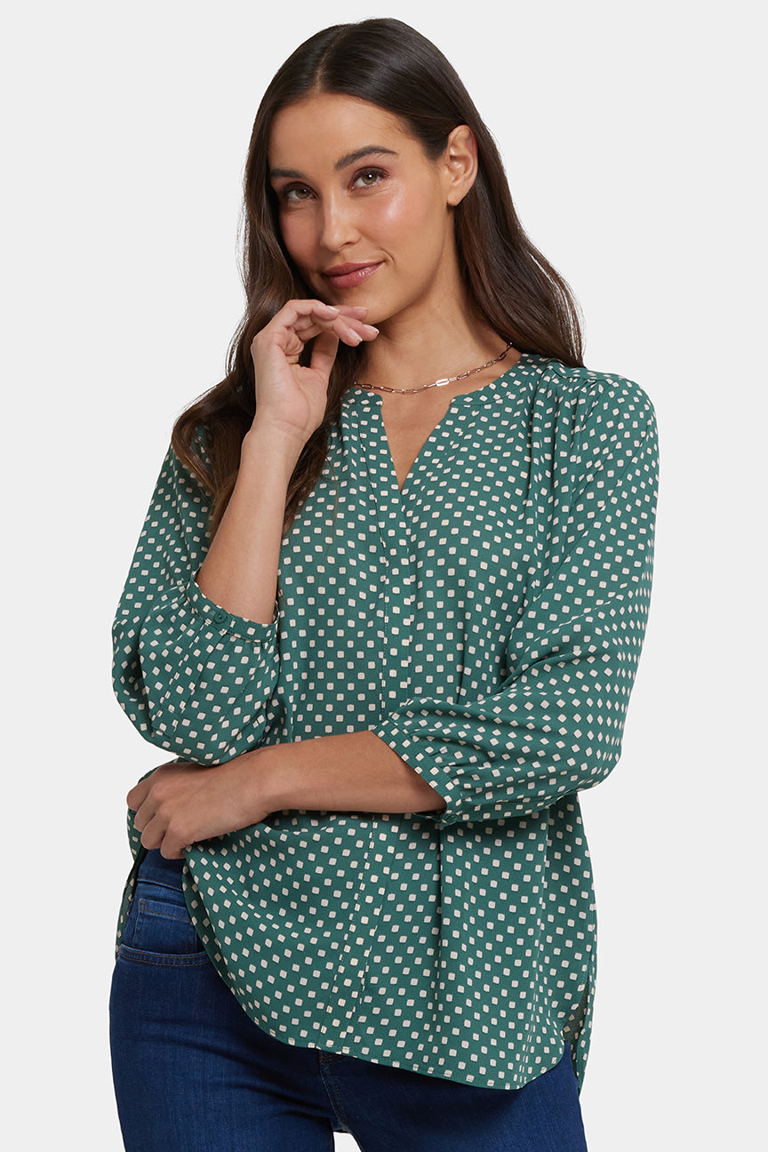 Pintuck Blouse | Adeline Dots | Blouse | NYDJ