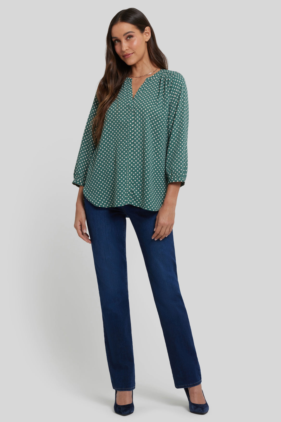 Pintuck Blouse | Adeline Dots