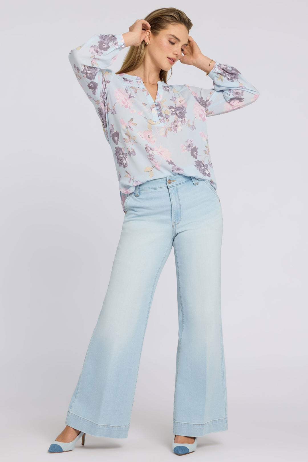 Mia Palazzo Jeans With High Rise | Sky Valley | Denim | NYDJ