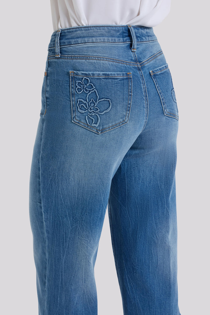 Brigitte Wide Leg Capri Jeans With High Rise | Pacifica | Denim | NYDJ