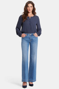 Teresa Wide Leg Jeans Medium Blue Premium Denim | Water Canyon | Denim | NYDJ