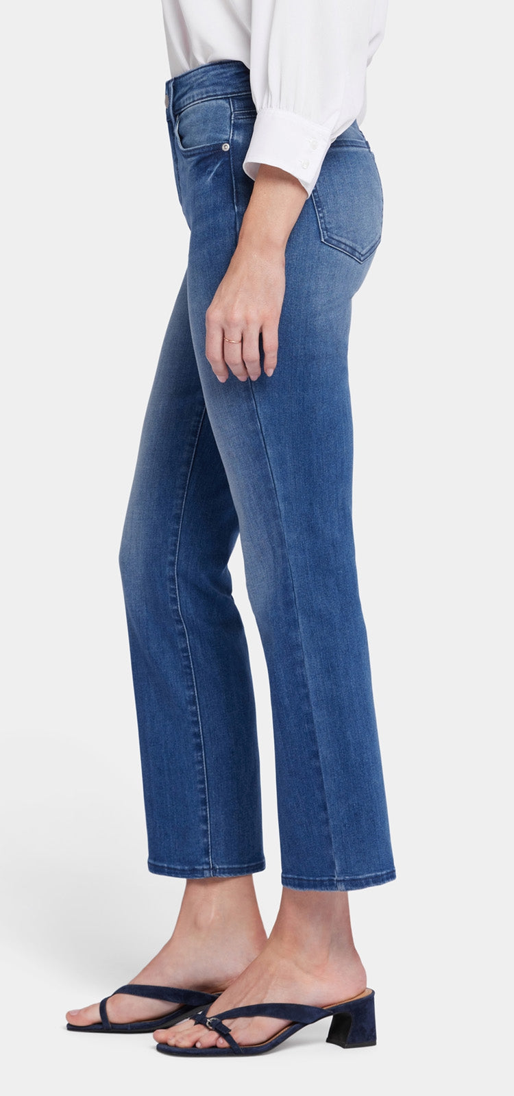 High Rise Marilyn Straight Ankle Jeans Medium Blue Premium Denim | Blue island | Denim | NYDJ