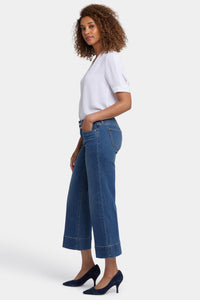 Teresa Wide Leg Ankle Jeans With 3" Hems | Valencia Surf | Pants | NYDJ