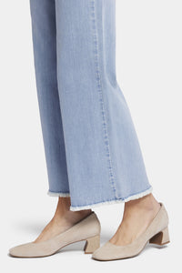 Teresa Wide Leg Ankle Jeans Frayed Hems Light Blue Premium Denim | Westminster | Pants | NYDJ