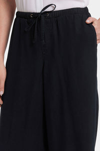 Jayne Wide Leg Pull-On Pants | Overdye Black | Trouser | NYDJ