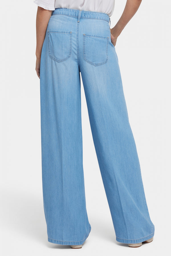 Whitney Pleated Trouser Pants With Super High Rise | Canary Beach | Trouser | NYDJ