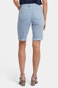 Briella 11 Inch Denim Shorts With Roll Cuffs | Merida Stripe | Pants | NYDJ