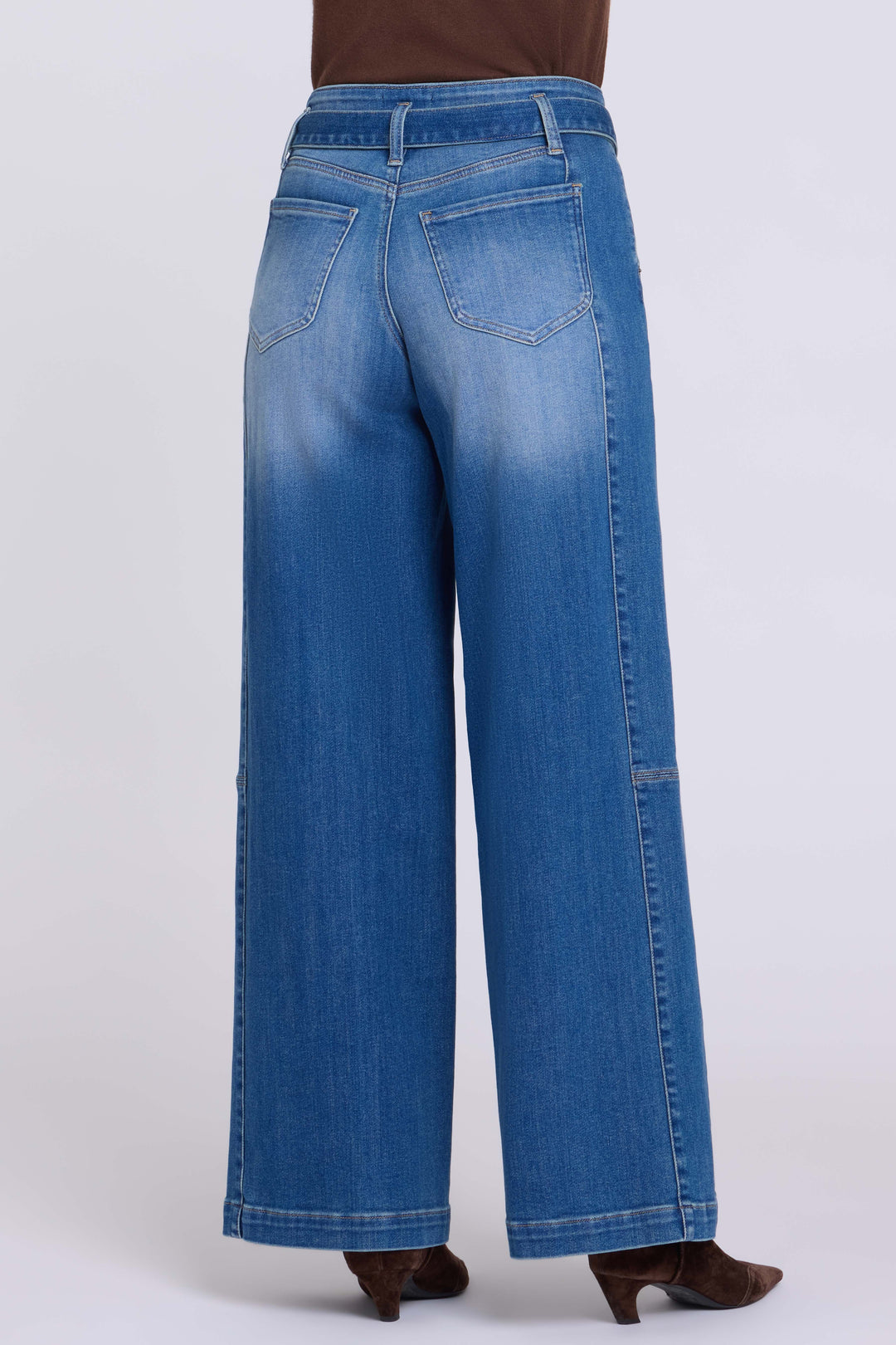 Jean Gracie jambe large taille haute | Agave