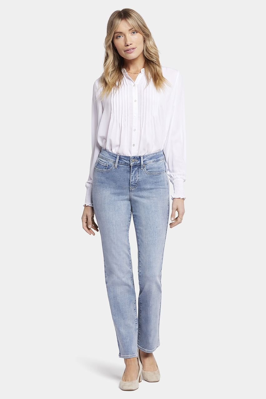 Ellison High Rise Straight Light Blue Premium Denim | Haley | Pants | NYDJ