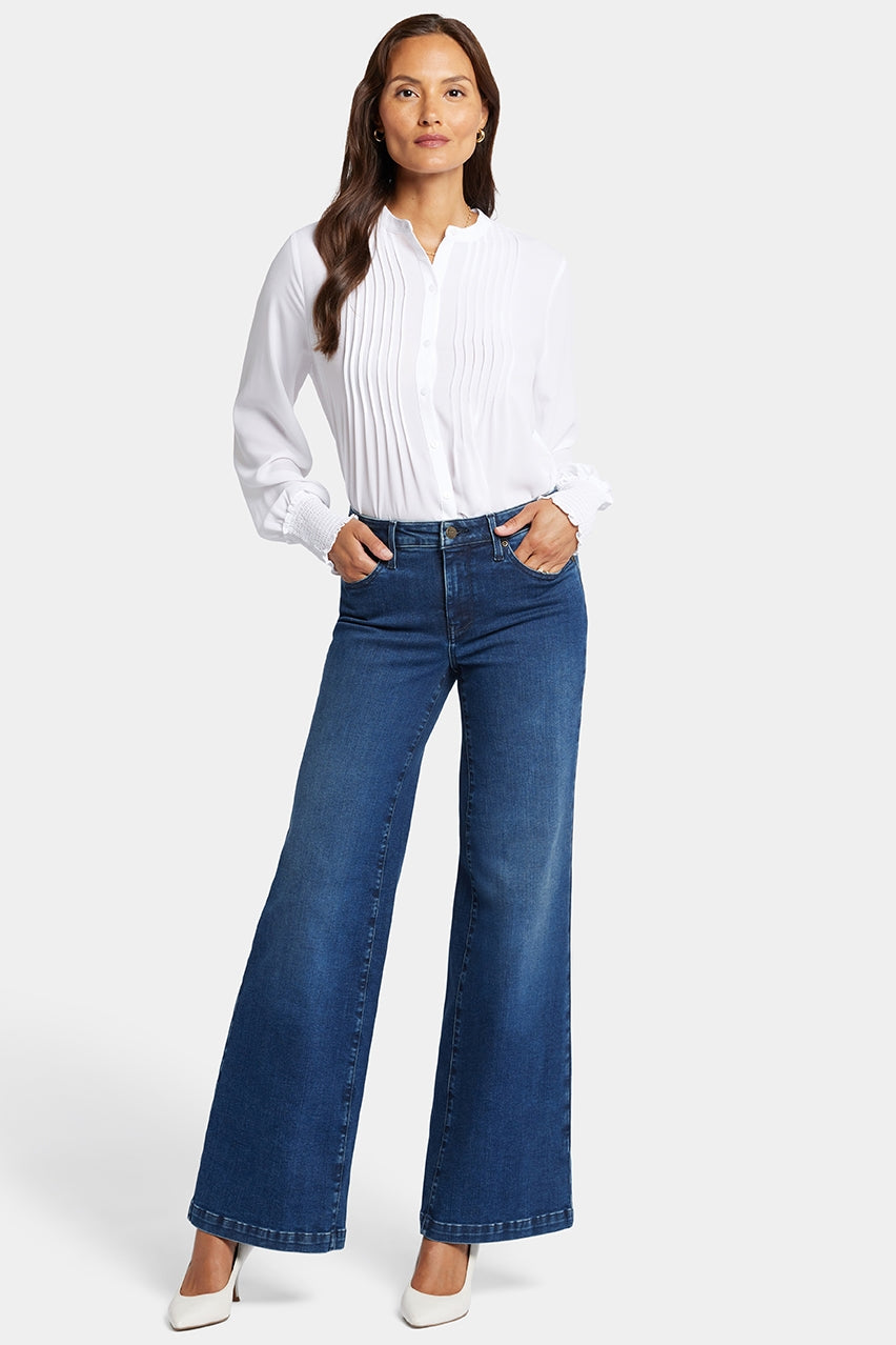 Teresa Wide Leg Jeans Medium Indigo Premium Denim (Tall) | Cooper | Denim | NYDJ