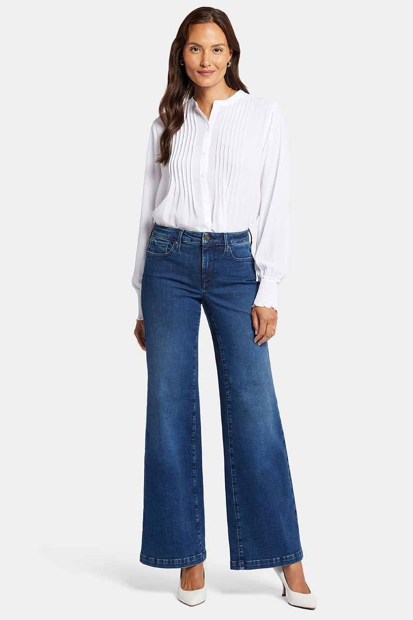 Teresa Wide Leg Jeans Medium Indigo Premium Denim (Tall) | Cooper | Denim | NYDJ