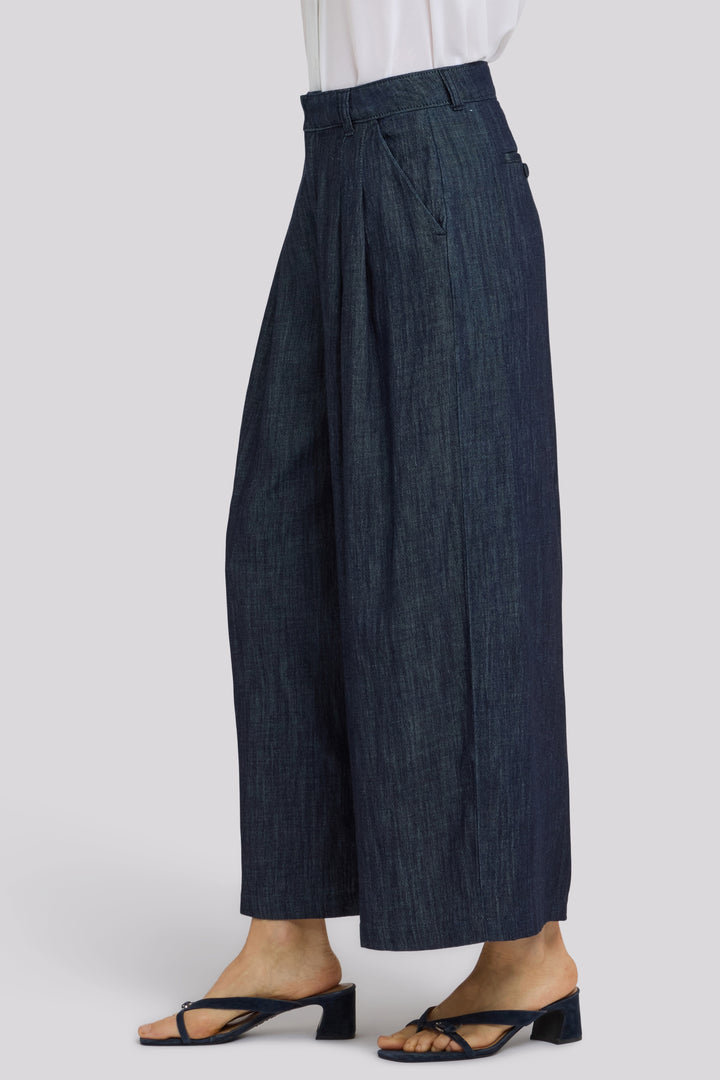 Giselle Wide Leg Ankle Trouser | Dark Indigo | Pants | NYDJ