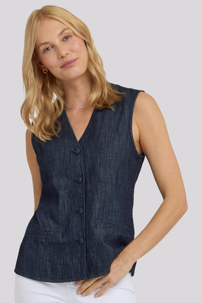 Denim Gilet | Dark Indigo | Vest | NYDJ