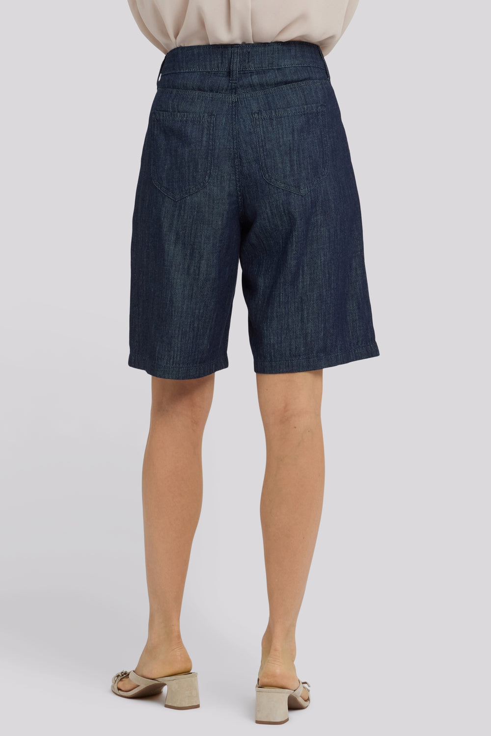 Gwen Relaxed Bermuda Denim Shorts | Dark Indigo | Pants | NYDJ