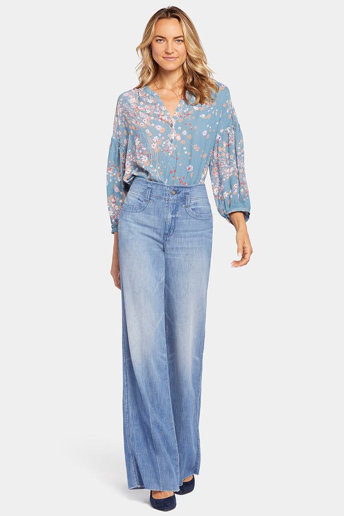 Teresa Wide Leg Jeans Medium Blue High Rise Premium Denim | Everly | Pants | NYDJ